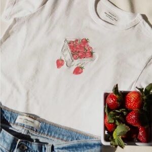 Strawberry Graphic Tee Abercrombie & Fitch